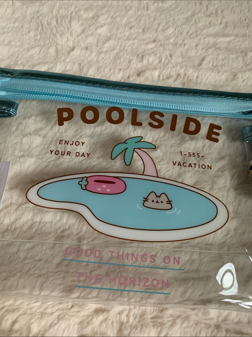 Pusheen Clear Pouch Poolside
